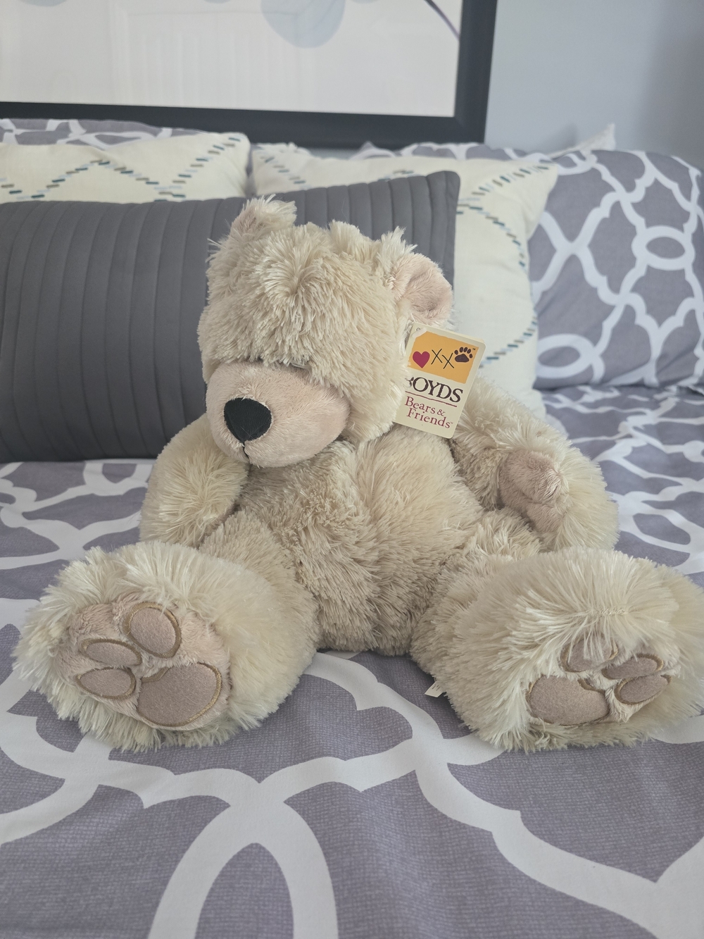 Boyds Bears & Friends Beige Plush Bear Stuffed Animal - Soft Home Accent